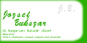 jozsef bukszar business card